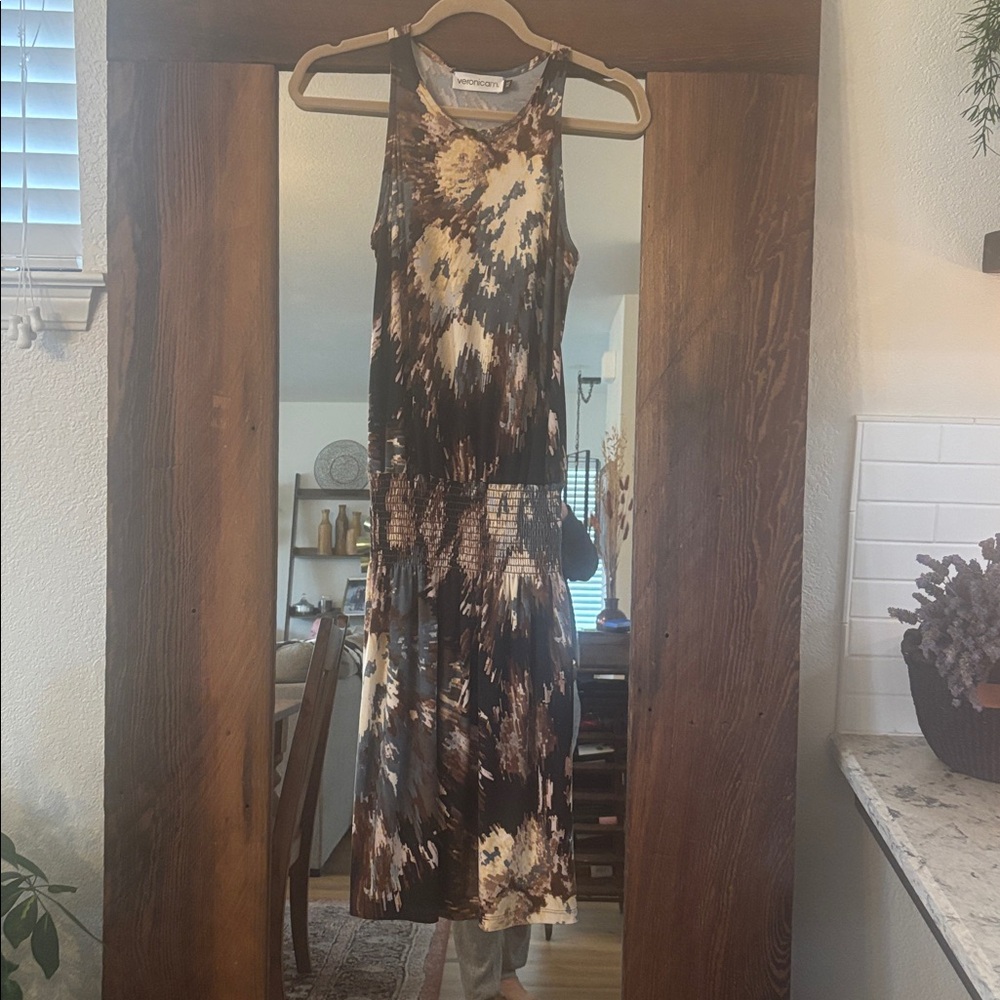 Veronica M Earthy Tones Maxi Dress